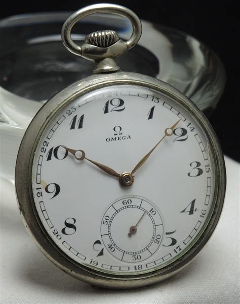 1900s antique omega pocket watch blue hands|antique omega pocket watch.